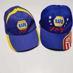 NAPA Racing Lot Of 2 Nascar Baseball Hat One Size Adjustable Hook Loop